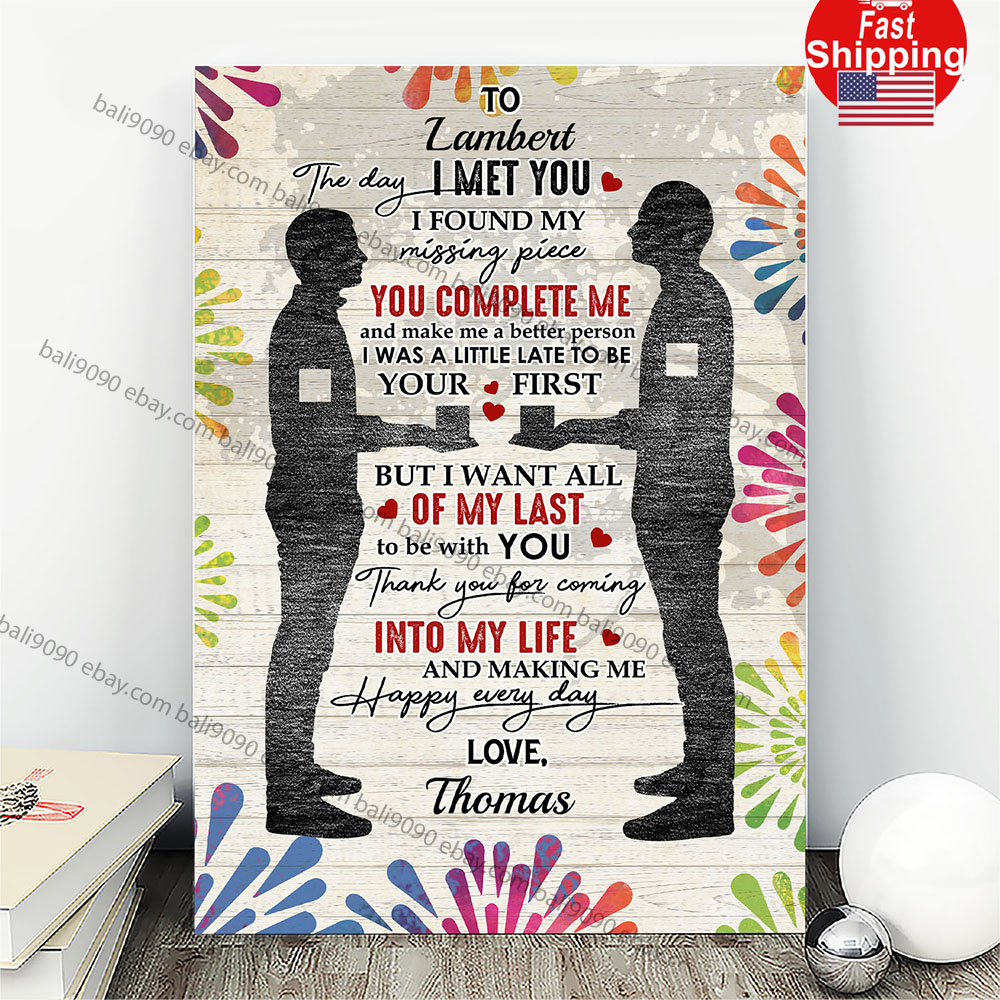 Personalized Gay Couple Lgbt The Day I Met You I Found My Missing Piece ...