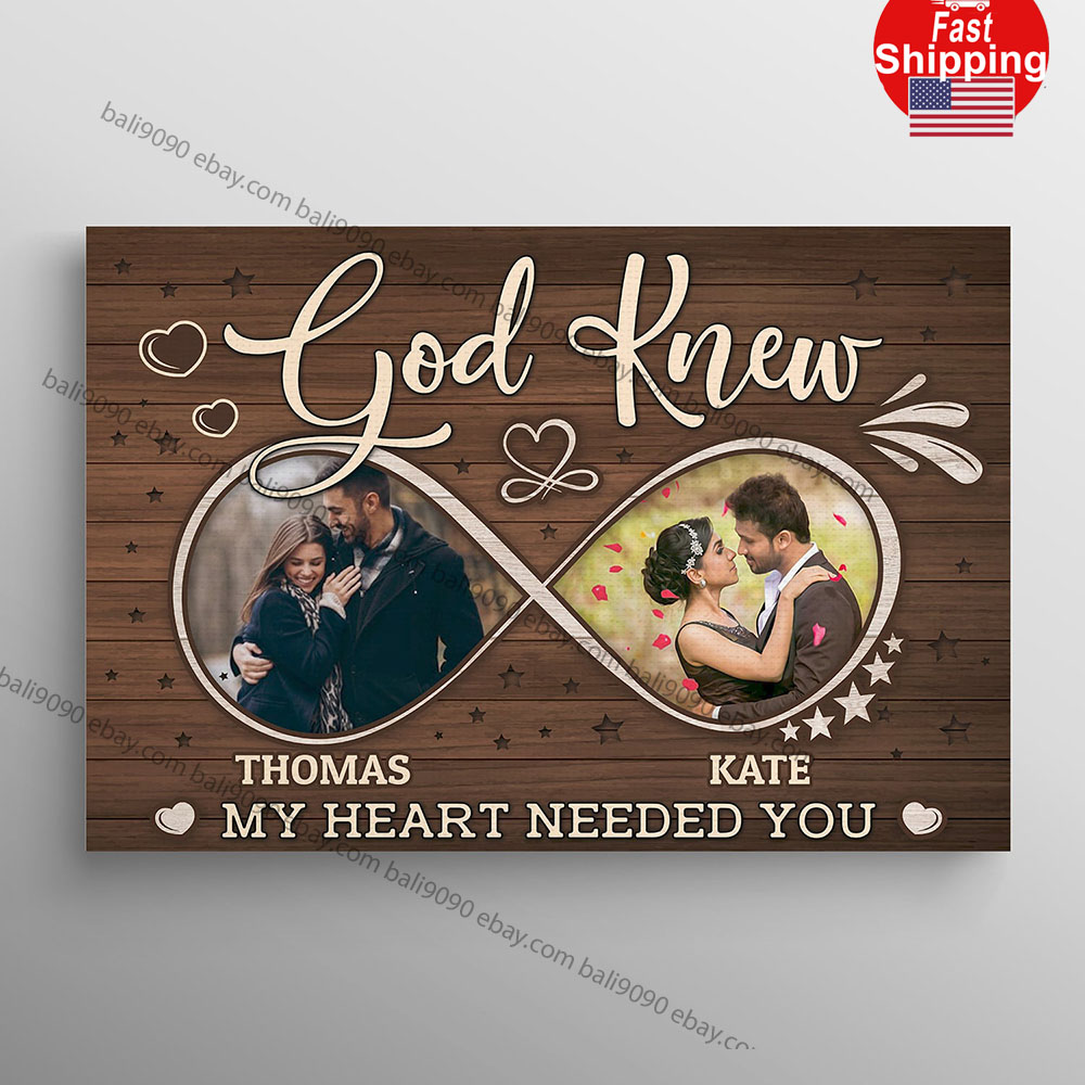 Personalized Photo Wedding Gifts God Knew My Heart Needed You Anniversary Pre…