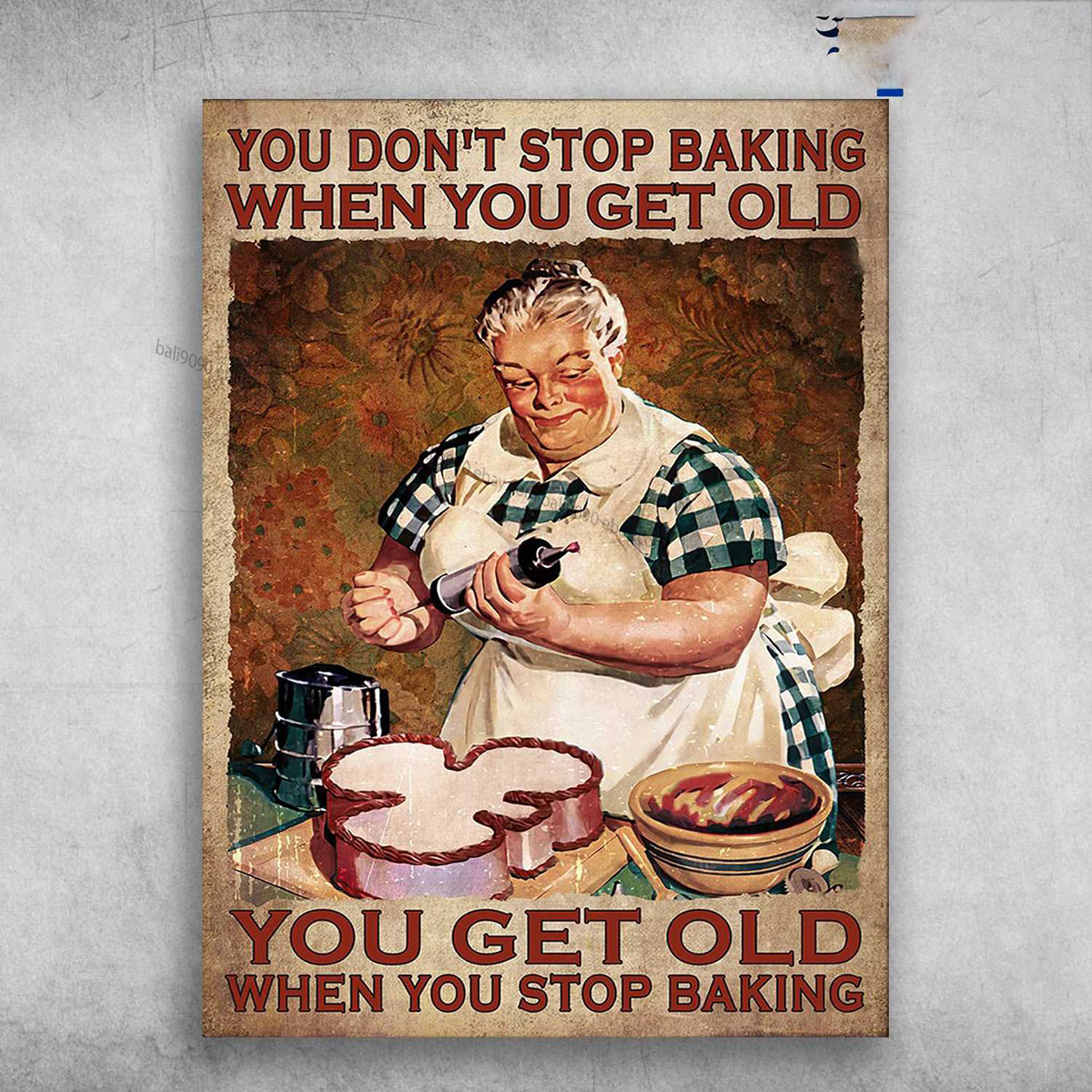 Baking Cake, Old Women Baking – You Don’t Stop Baking When You Get Old, You G…