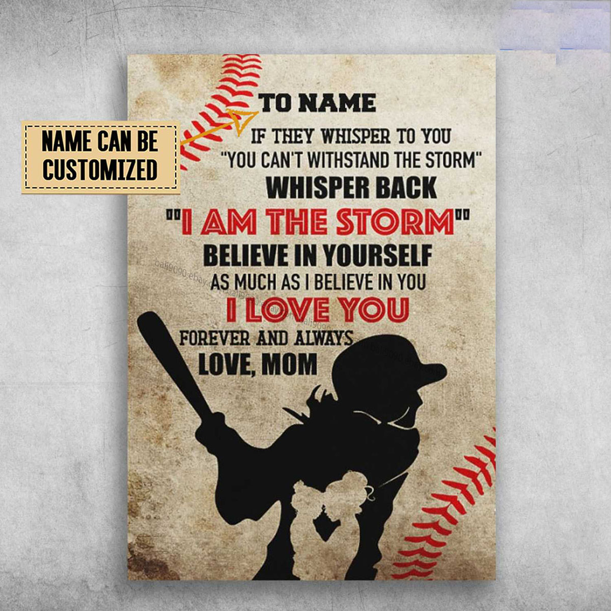 Baseball Daughter, Mom And Daughter, If They Whisper You Customized Personali…