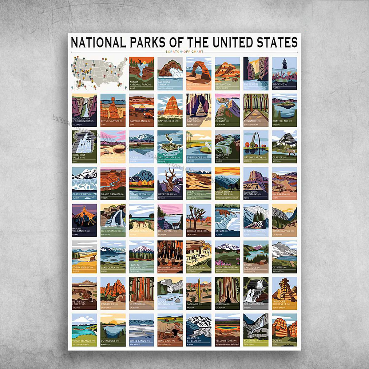 Camping Poster, Hiking Lover, US National Parks, National Parks Of The United…