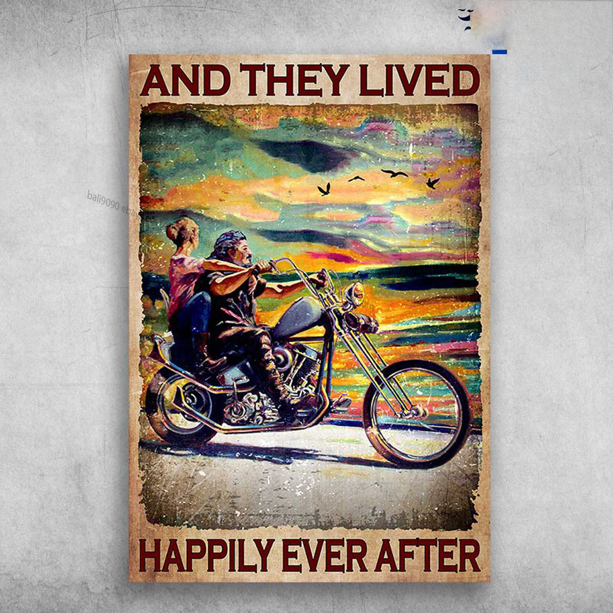 Couple Motorbike, Biker Lover – And They Lived, Happily Ever After