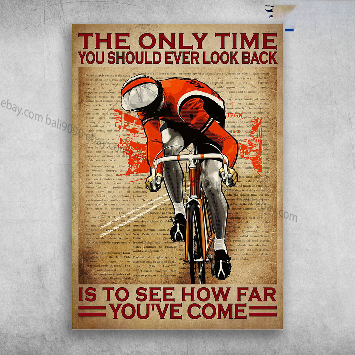 Cycling Man Looking Back – The Only Time You Should Ever Look Back, Is To See…
