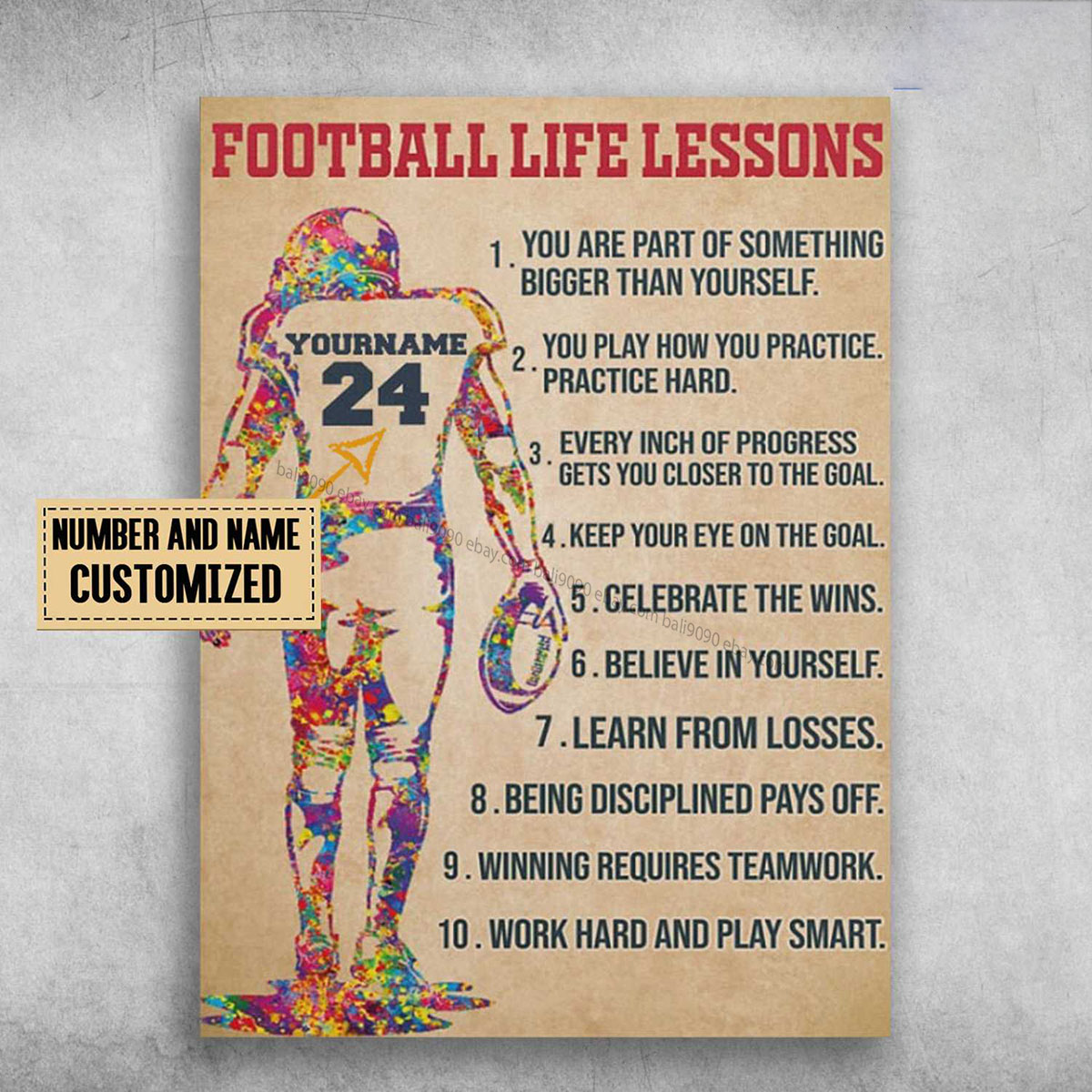 Football Life Lessons, Football Poster, You Are Part Of Something Bigger Than…