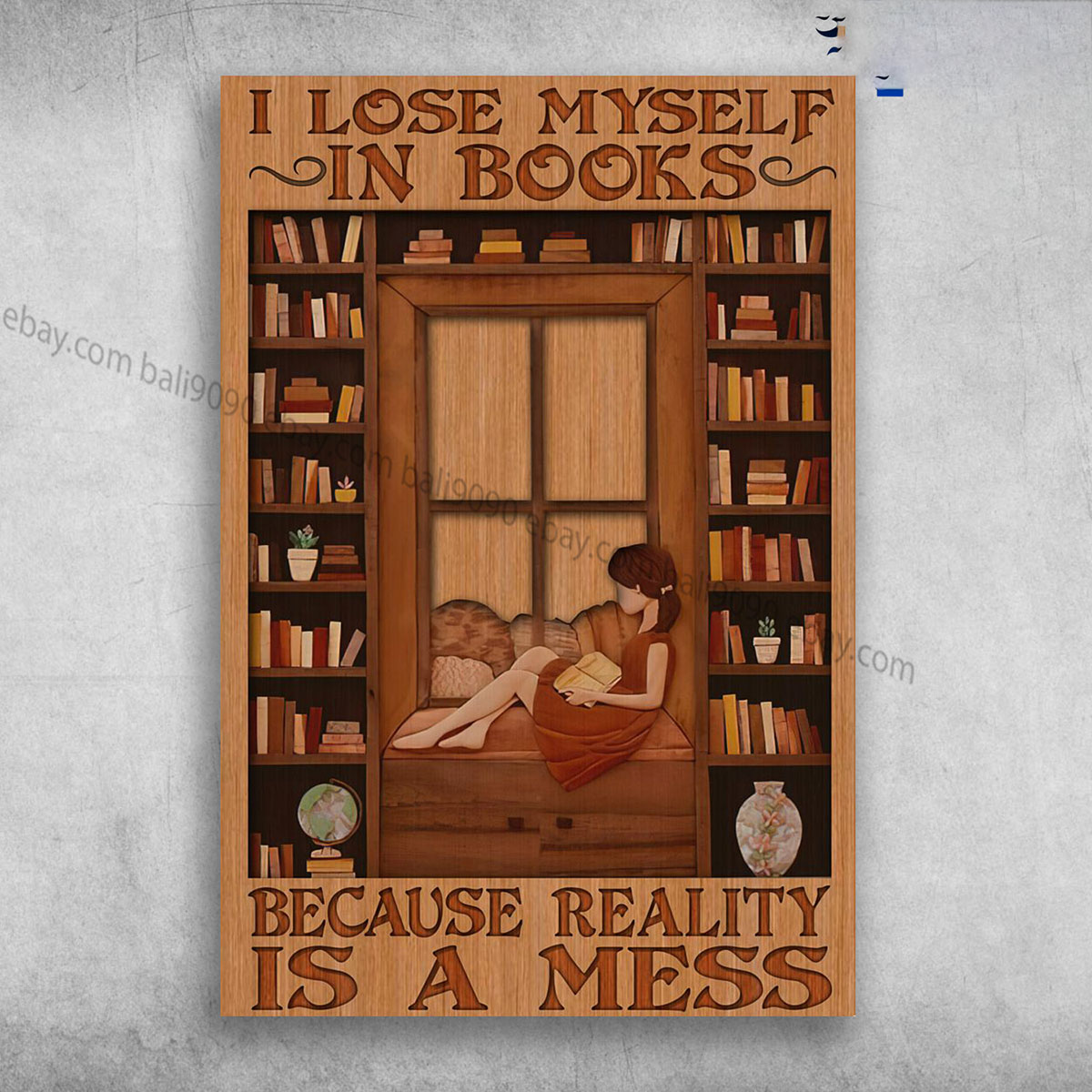 Girl Loves Books In Library – I Lose Myself In Books, Because Reality Is A Mess