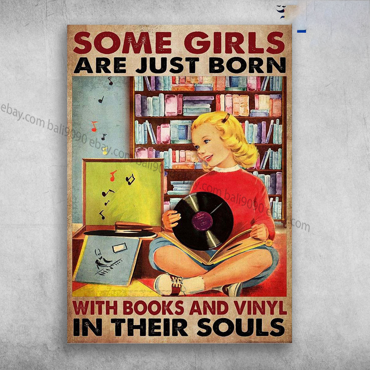 Girl Vinyl Book – Some Girls Are Just Born, With Books And Vinyls In Their Souls