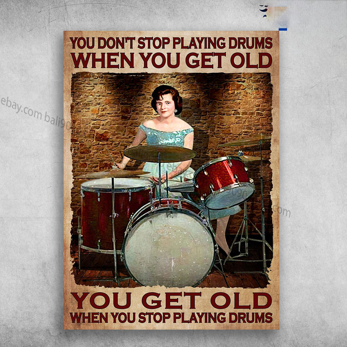 Lady Drumming, Drums Lover – You Don’t Stop Playing Drums When You Get Old
