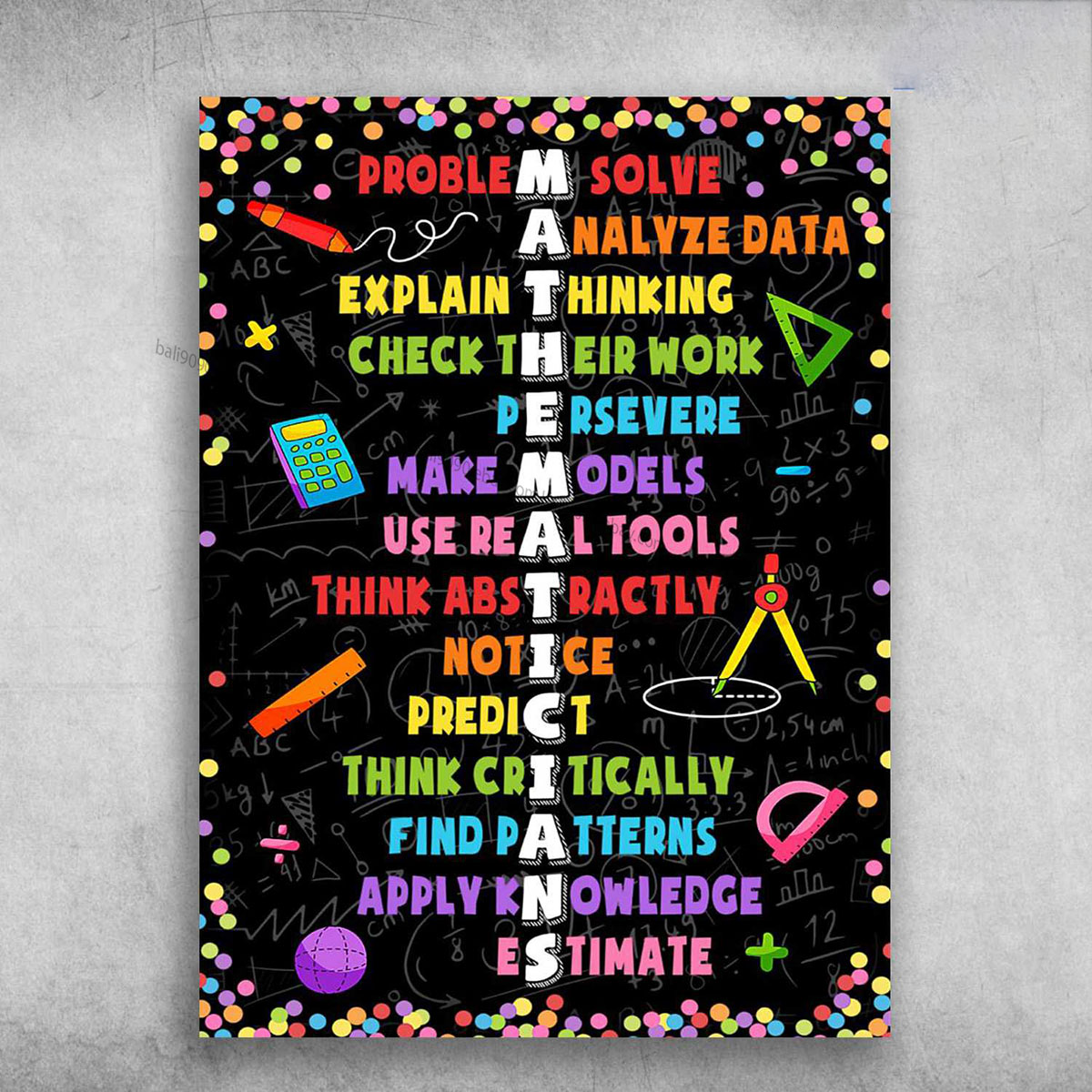 Mathematicians Poster, Classroom Poster, Problem Solve, Analyze Data ...