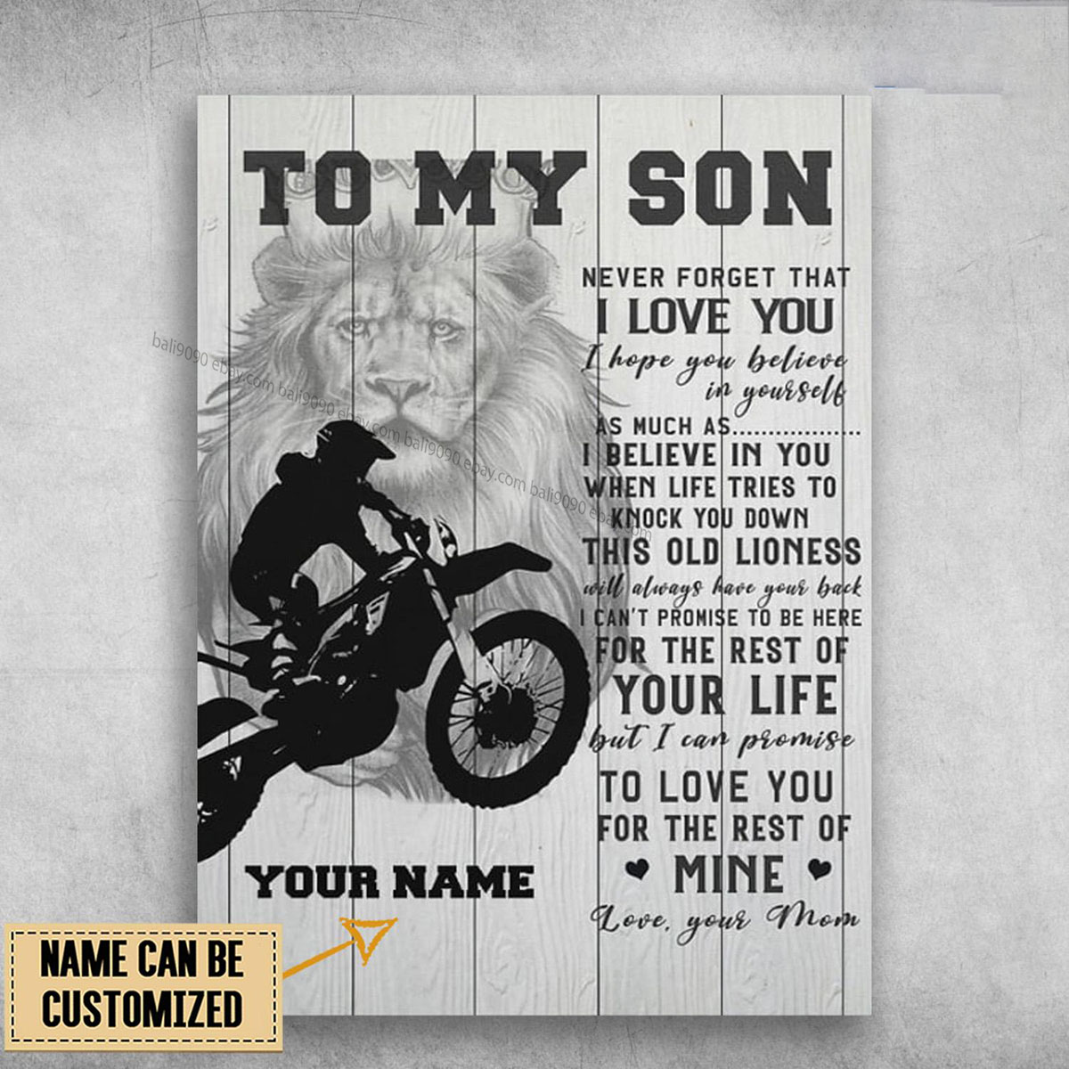 Motorcycle Man, Mom And Son, To My Son, Never Forget That, I Love You, I Hope...