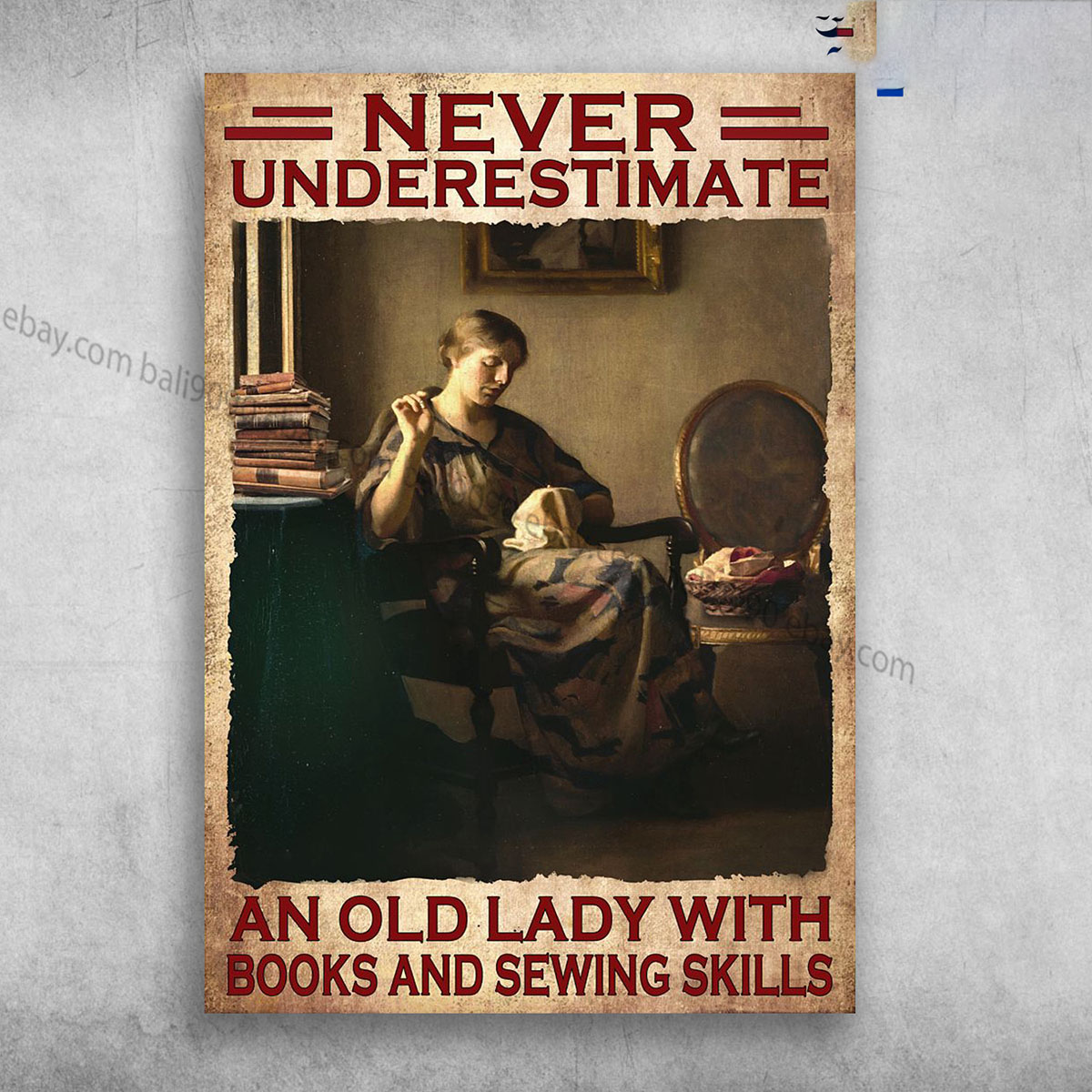 Sewing Girl, Book Lover – Never Underestimate An Old Lady, With Books And Sew…