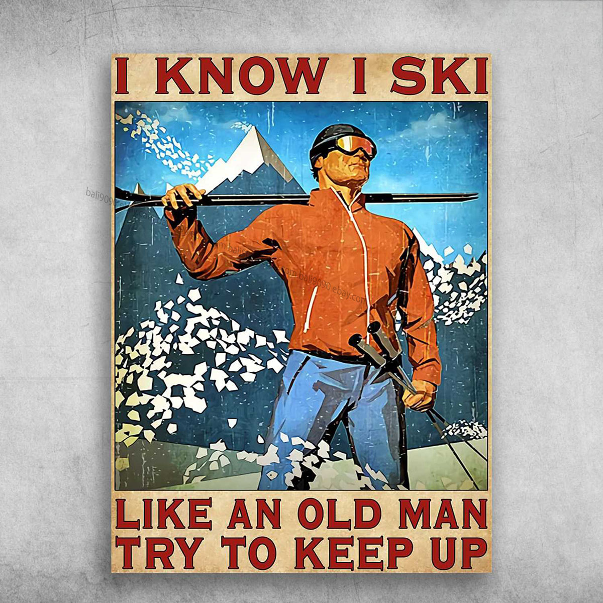 Skiing Man, Skiing Lover – I Know I Ski, Like An Old Man, Try To Keep Up