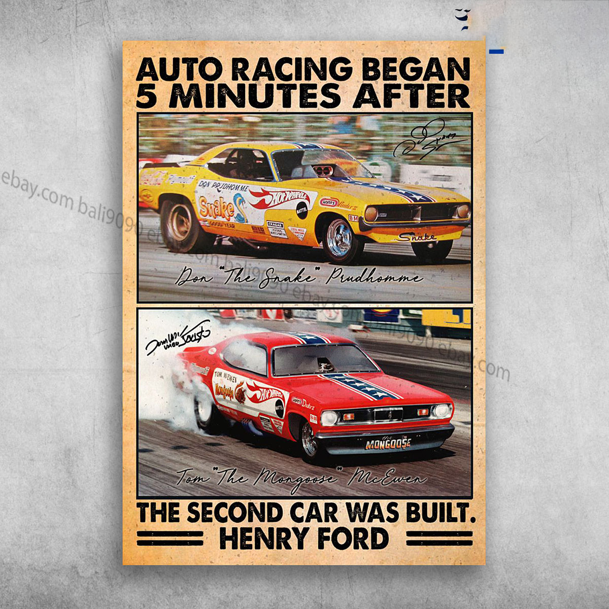 Snake And Mongoose, Racing Car – Auto Racing Began 5 Minutes After, The Secon…