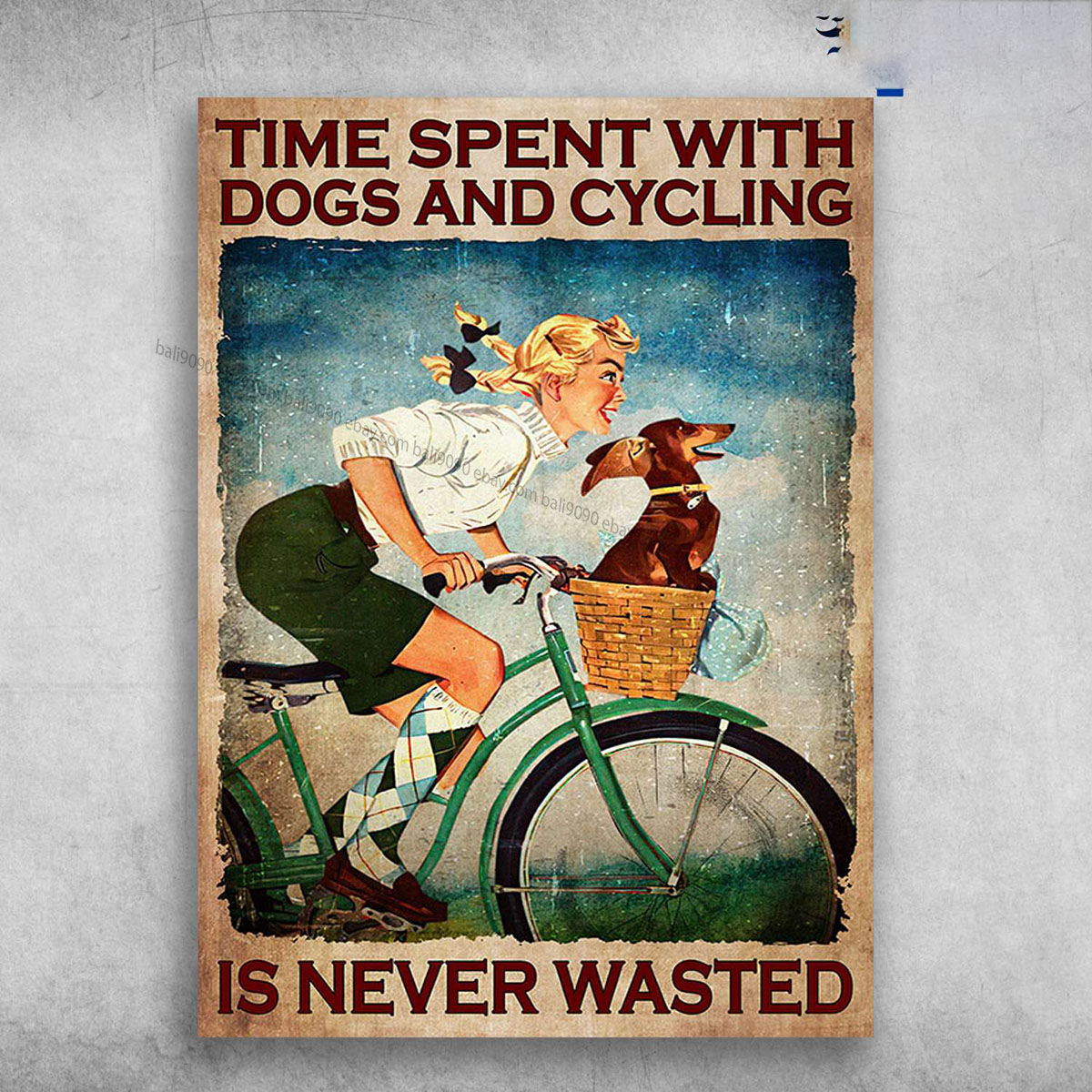 Girl Cycling Dachshund – Time Spent With, Dog And Cycling, Is Never Wasted