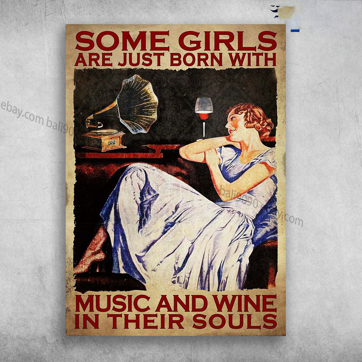 Girl Wine Vinyl – Some Girls Are Just Born With, Music And Wine, In Their Souls