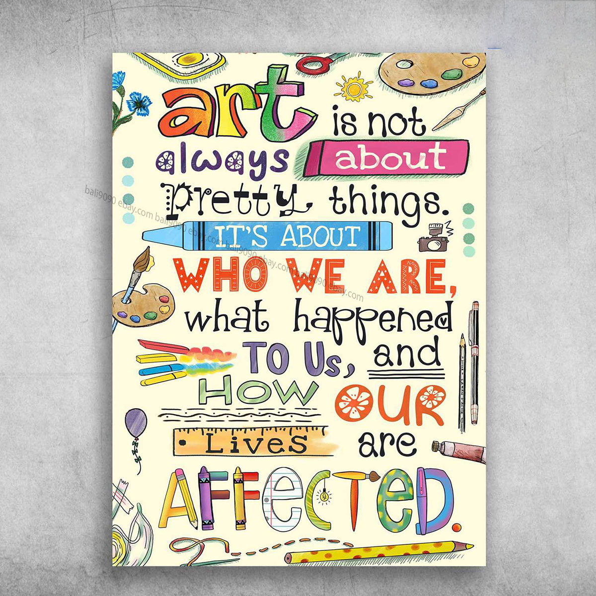 Artist Poster, Art Is Not Always About Pretty Things, It’s About Who We Are, …