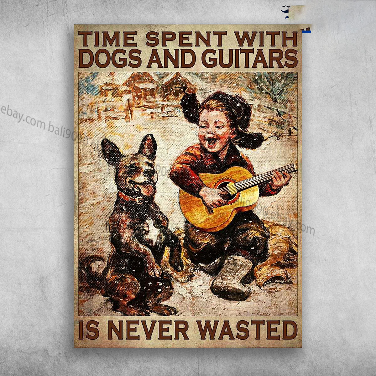 Boy Guitar Dog – Time Spent With Dogs And Guitars, Is Never Wasted