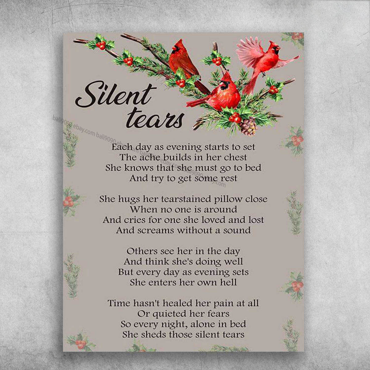 Cardinal Bird, Silent Tears – Each Day As Evening Starts To Set, The Ache Bui…