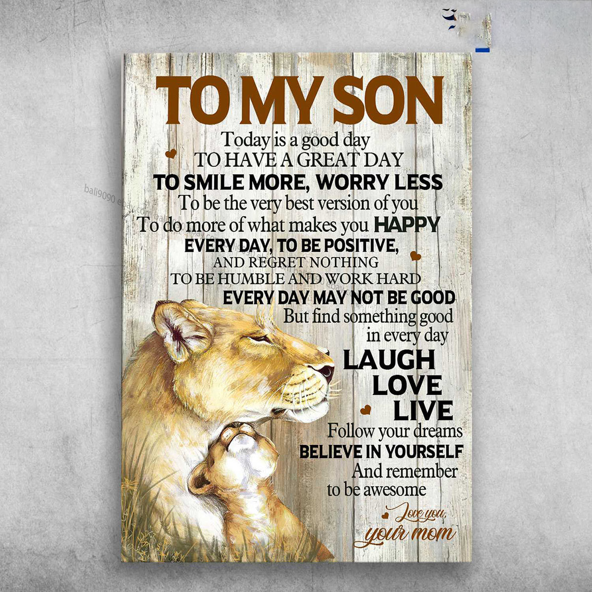 Mom And Son Lion – To My Son, Today Is A Good Day, To Have A Great Day, To Sm…