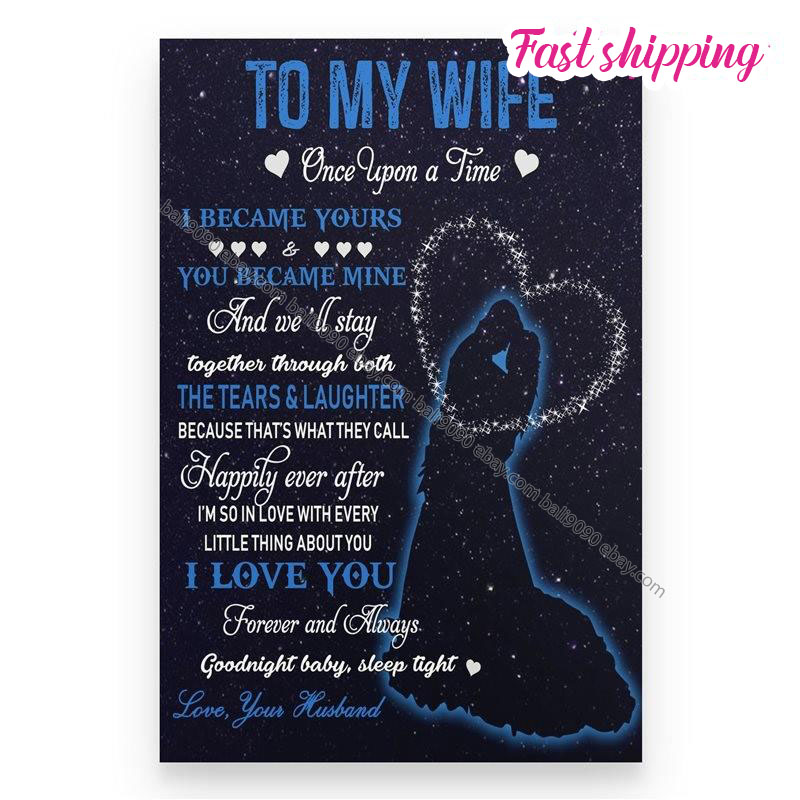 Husband To Wife I Love You Forever And Always Poster Wall Art Vertical
