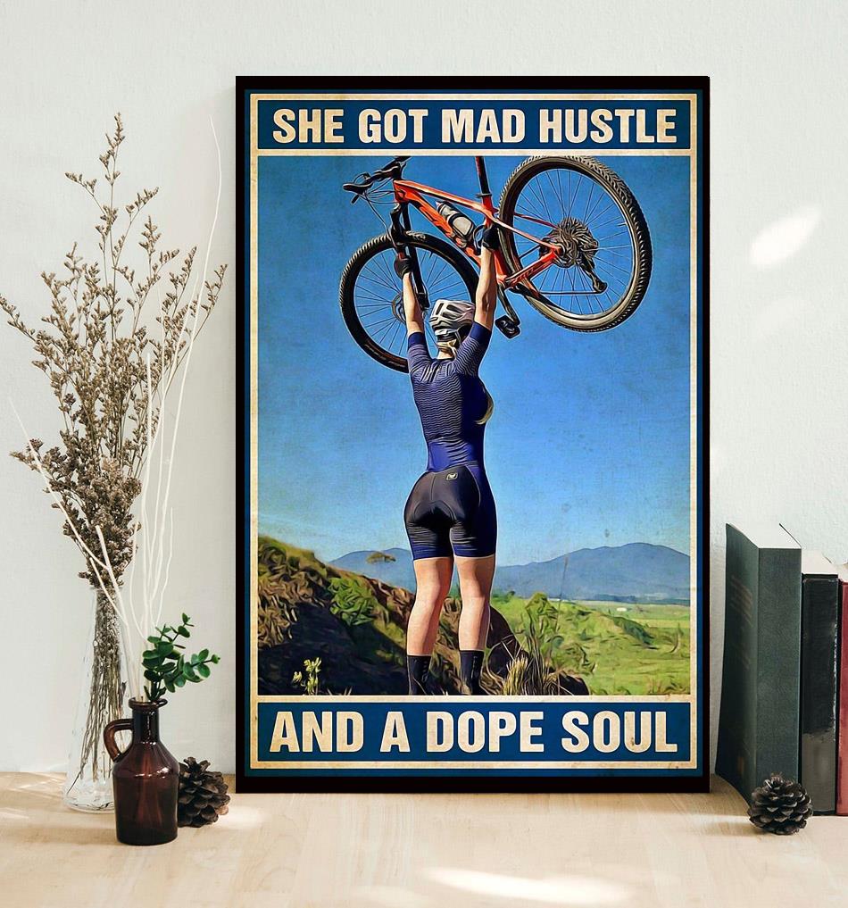 Cycling she got mad hustle and a dope soul vertical poster - Imagen 2 de 7